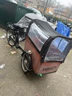 Bamboe big bakfiets, Fietsen en Brommers, Fietsen | Bakfietsen, 4 kinderen of meer, Gebruikt, Huif, Ophalen