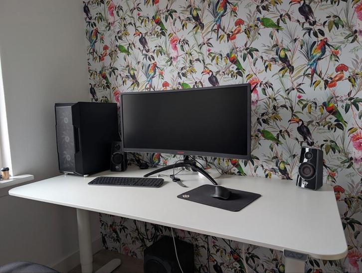 IKEA BEKANT Stabureau - In hoogte verstelbaar, Huis en Inrichting, Bureaus, Gebruikt, Stabureau, In hoogte verstelbaar, Ophalen of Verzenden