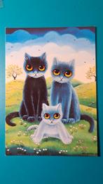 Kat Poes Anna Hollerer  - 3 poesen, Verzamelen, Ansichtkaarten | Dieren, Ophalen of Verzenden, 1980 tot heden, Ongelopen, Hond of Kat