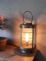 Countryfield Tafellamp Bertold brons/grijs - nieuwstaat, Ophalen of Verzenden, Zo goed als nieuw, Glas, Industrieel landelijk