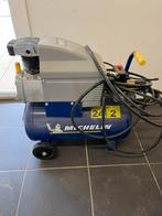 Michelin 24 liter compressor zgan, Doe-het-zelf en Verbouw, Compressors, Ophalen, 6 tot 10 bar, Zo goed als nieuw, Minder dan 200 liter/min