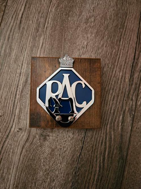 RAC Embleem op Houten Voet, Antiek en Kunst, Antiek | Overige Antiek, Ophalen of Verzenden