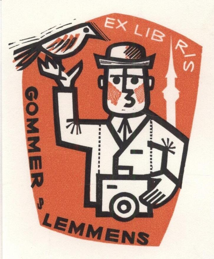 1097 Ex Libris België : Piet Janssens, z.j., Antiek en Kunst, Kunst | Etsen en Gravures, Verzenden