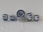 Barrats: 9x delftsblauwe kop&schotel decor OLD CASTLE, Antiek en Kunst, Antiek | Servies los, Ophalen of Verzenden