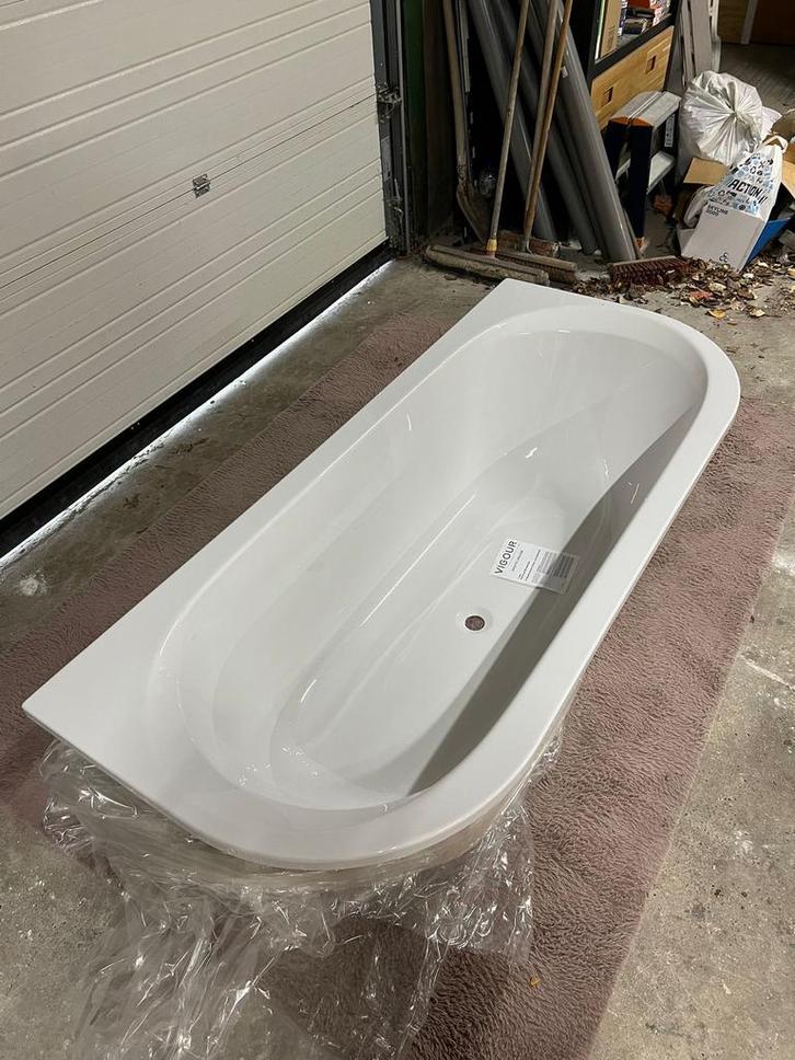 Ligbad, inbouwbad, 180x80 OUTLET 60 stuks - VIGOURE,, Huis en Inrichting, Badkamer | Complete badkamers, Nieuw, Met bad, Ophalen