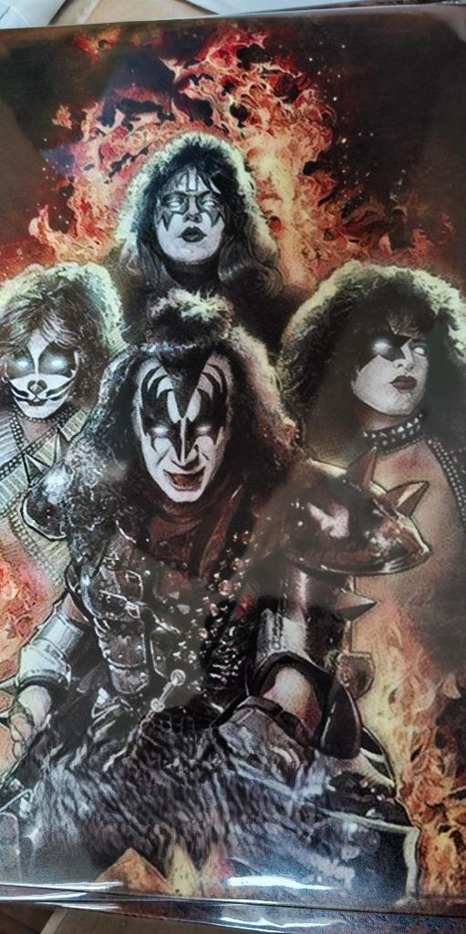 Vintage 'Kiss' metalen Bord + Metallica Slayer AC/DC Death, Verzamelen, Muziek, Artiesten en Beroemdheden, Nieuw, Poster, Artwork of Schilderij