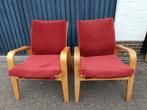 Vintage rode stoelen, retro comfortabele ligzetels, Ophalen, Gebruikt, Twee, Vintage, retro, design