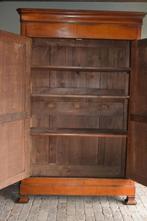 Prachtige strakke antieke eiken houten Louis Philippe kast., Verzenden