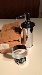 Zeepdispenser met houder - Chroom - Nieuwstaat, Verzenden, Nieuw, Overige kleuren, Overige typen