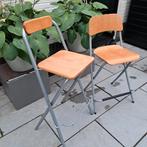 Krukken / hoge stoel., Huis en Inrichting, Barkrukken, 2 krukken, Ophalen of Verzenden, Gebruikt, Hout