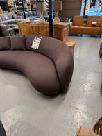 Organisch gevormde bank 220cm bruin teddy nu 200,-, Huis en Inrichting, Banken | Sofa's en Chaises Longues, Ophalen, Industrieweg 25