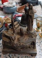Antieke bronzen muziekdoos – Lourdes verschijning (A.B. Suis, Antiek en Kunst, Ophalen of Verzenden