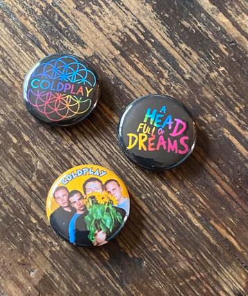 COLDPLAY buttons speldjes pins Cold Play beschikbaar voor biedingen