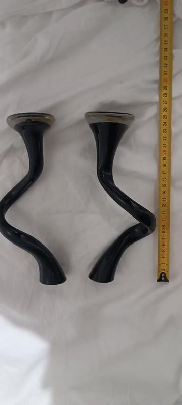 Set glazen kandelaars – Mid-Century Modern stijl beschikbaar voor biedingen