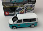 Bburago City 1:43 Ice Cream Shop with Volkswagen T6 Transpor, Nieuw, Overige merken, Ophalen of Verzenden, Auto