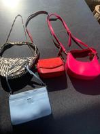 Zomertasjes zebraprint, fuchsia roze, lichtblauw, rood zebra, Sieraden, Tassen en Uiterlijk, Tassen | Damestassen, Ophalen of Verzenden