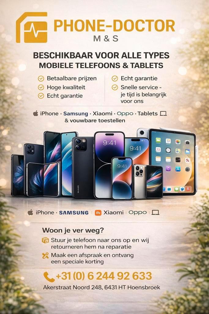 Reparatie voor alle smartphones & tablets!, Telecommunicatie, Mobiele telefoons | Toebehoren en Onderdelen, Zo goed als nieuw
