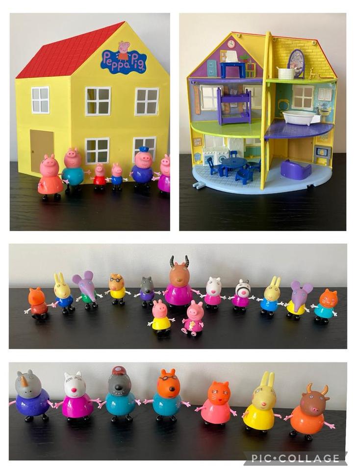 Veel Peppa pig / Peppa big spulletjes (huis, figuurtjes), Kinderen en Baby's, Speelgoed | Poppenhuizen, Zo goed als nieuw, Ophalen