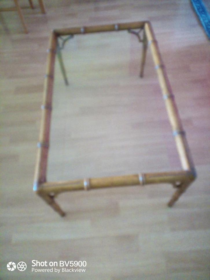 Vintage Salontafel met Bamboe Look, Huis en Inrichting, Tafels | Sidetables, Ophalen of Verzenden