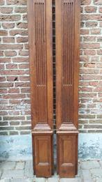 twee antieke massief eiken deurstijlen, rond 1900, Ophalen
