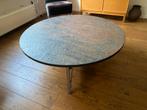 Vintage salontafel Noors leisteen 120 cm Ø, Huis en Inrichting, Tafels | Salontafels, Ophalen, Gebruikt, Rond, Minder dan 50 cm