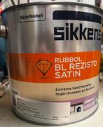 2,5 ltr Sikkens Rubbol Bl Rezisto satin 9010 nieuw blik, Wit, Nieuw, Ophalen of Verzenden, Verf