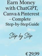 Earn Money with ChatGPT, Canva & Pinterest –digital download, Ophalen of Verzenden, Nieuw