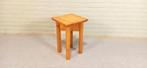 Vintage grenen kruk bijzettafel plantentafel, Ophalen, Tweedehands, Tweedehands, Hout