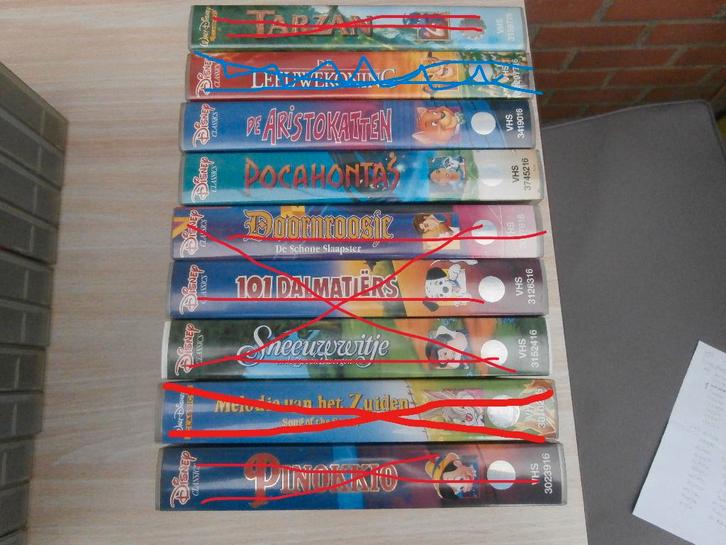 vhs video's DISNEY, Cd's en Dvd's, VHS | Kinderen en Jeugd, Gebruikt, Alle leeftijden, Ophalen of Verzenden