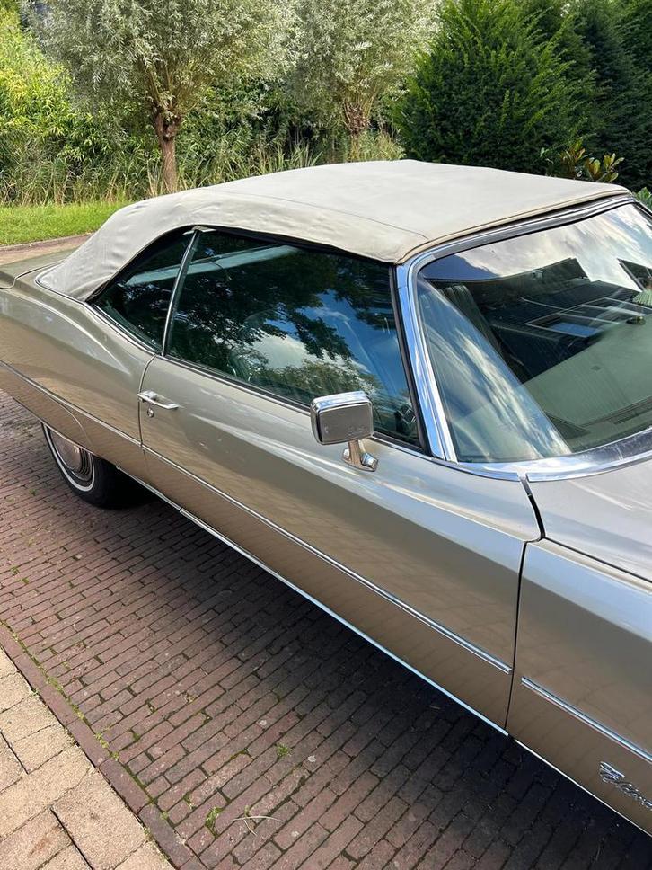 Cadillac 1973 Grijs, Auto's, Cadillac, Particulier, Eldorado, Benzine, Cabriolet, Automaat, Geïmporteerd, Zilver of Grijs, Ophalen