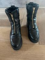 Zgan zwarte Nubikk lederen laarsjes mt 38, Nubikk, Zwart, Lage of Enkellaarzen, Ophalen of Verzenden