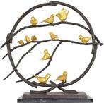 Bronzen beeld vogels in een boom hoogte 60  cm, Ophalen of Verzenden, Nieuw, Dier