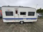 Hobby 450 De Luxe Easy bouwjaar 2005 met voortent en luifel, Hordeur, Dwarsbed, 1000 - 1250 kg, Particulier