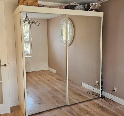 spiegelschuifdeur kledingkast, Huis en Inrichting, Kasten | Kledingkasten, Gebruikt, 200 cm of meer, 200 cm of meer, 50 tot 75 cm