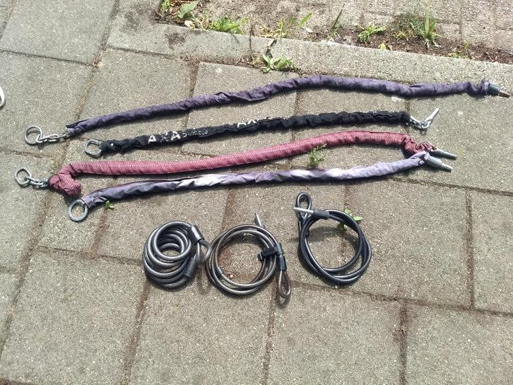 insteekkettingen en -kabels voor Axa-sloten, Fietsen en Brommers, Fietsaccessoires | Fietssloten, Gebruikt, Insteekslot, Ophalen of Verzenden