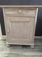Houten kastje met lade en deur, Huis en Inrichting, Kasten | Dressoirs, Ophalen, Minder dan 50 cm, Gebruikt, Met lade(s)