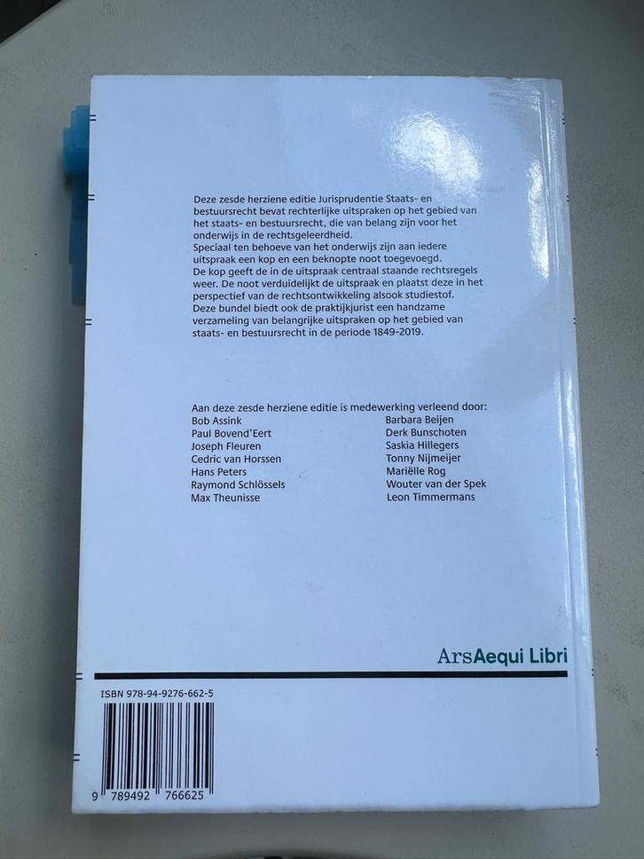 Ars Aequi Staats- & Bestuursrecht 1849-2019, Boeken, Studieboeken en Cursussen, Zo goed als nieuw, WO, Gamma, Ophalen of Verzenden