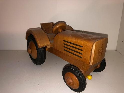 Vintage Houten Tractor Speelgoed Decoratie, Antiek en Kunst, Antiek | Speelgoed, Ophalen of Verzenden