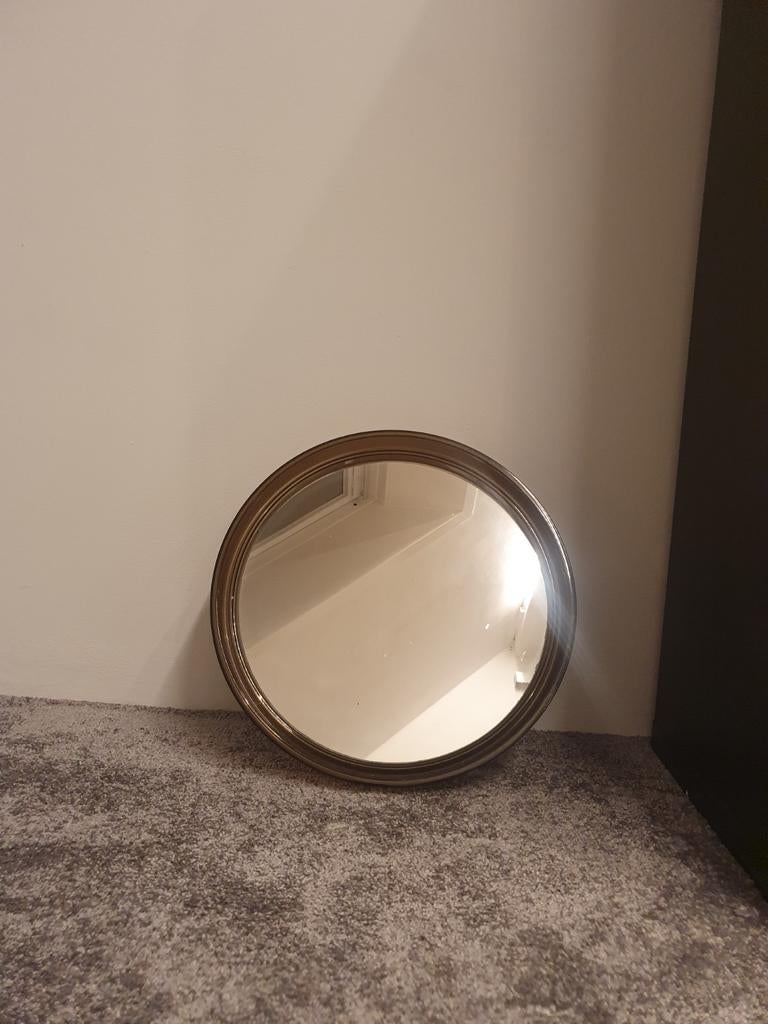 Space Age Ronde Spiegel, Huis en Inrichting, Woonaccessoires | Spiegels, Minder dan 50 cm, Gebruikt, Rond, Ophalen of Verzenden