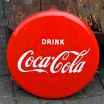 Origineel Hollandse emaille Coca Cola button, Emrec Eemnes., Reclamebord, Gebruikt, ., Ophalen of Verzenden
