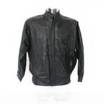 Zwart Lederen Heren Jas28* (Maat 52) € 50,-, Kleding | Heren, Maat 52/54 (L), Zwart, Vintage, Ophalen of Verzenden