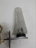 Wandlamp bruin, chroom en zwart met glazen kap, Ophalen of Verzenden, 'T Olde Gre-j, Info@toldegrej.nl, Endepoelstraat 20f Didam