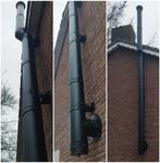 Rvs Dubbelwandig kachelpijp geïsoleerd 150mm/130mm /80mm, Ophalen, Vrijstaand, Hout, Nieuw