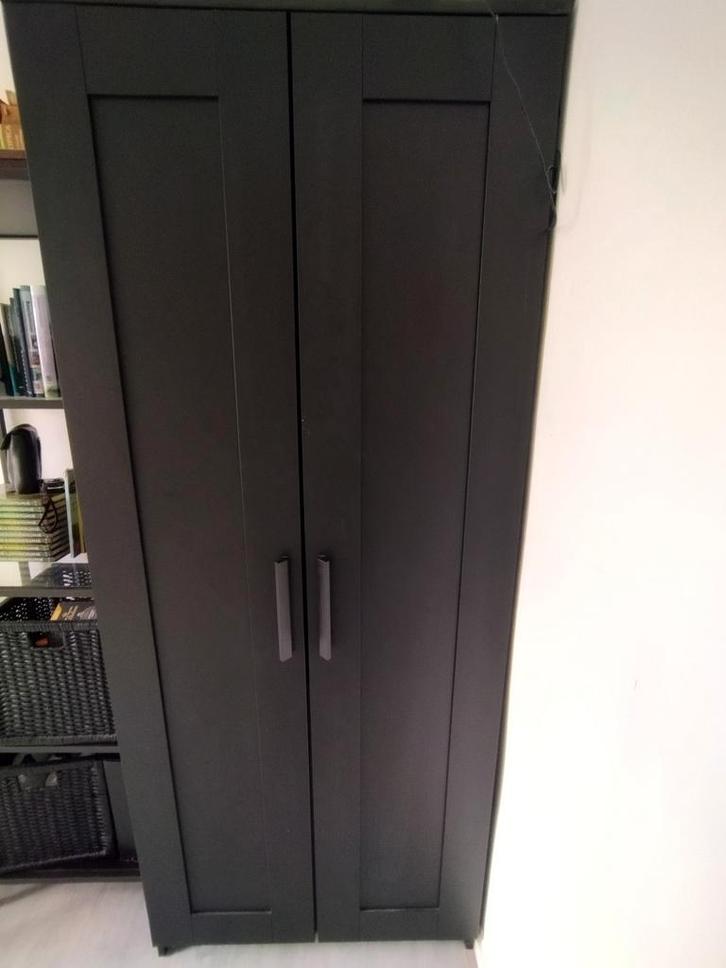 Brimnes kledingkast Ikea zwart - netjes!, Huis en Inrichting, Kasten | Kledingkasten, Zo goed als nieuw, 150 tot 200 cm, 50 tot 100 cm