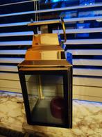 Windlicht RVS met glas, Huis en Inrichting, Woonaccessoires | Kandelaars en Kaarsen, Ophalen, Gebruikt, Overige kleuren, 25 tot 50 cm