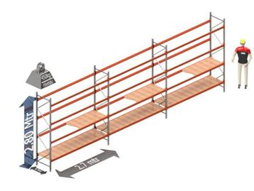 Voordeelset magazijnstelling 280x60x810 4 niveau's Koopje beschikbaar voor biedingen
