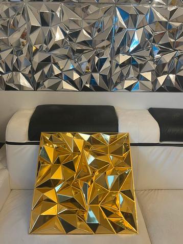 3D wandpanelen goud 50x50 cm spiegelend 8 euro per stuk beschikbaar voor biedingen