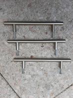 Handgreep RVS 190x33mm montage h-o-h 128mm (3st.), Ophalen of Verzenden, Zo goed als nieuw