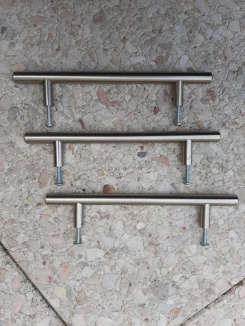 Handgreep RVS 190x33mm montage h-o-h 128mm (3st.) beschikbaar voor biedingen