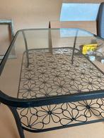 Salon tafel, Huis en Inrichting, Tafels | Salontafels, Gebruikt, 100 tot 150 cm, Glas, Minder dan 50 cm